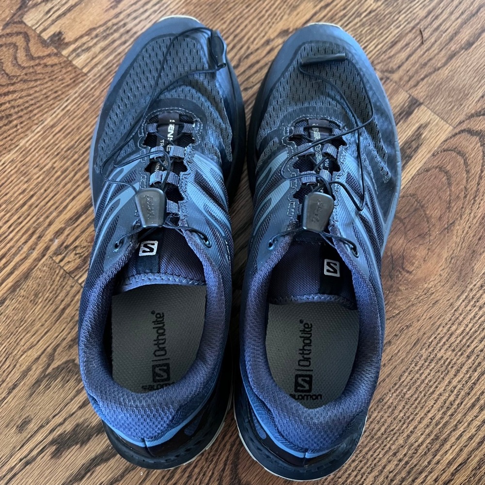 Salomon Men's Athletic Trail Shoe in Charcoal and Light Gray - Picture 14 of 16